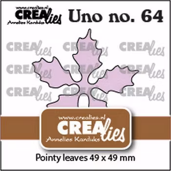 Crealies Uno dies Poinsettia pointy leaves