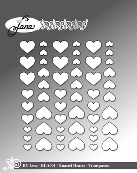 By Lene Enamel Hearts - Transparent