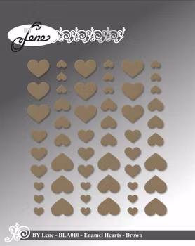 By Lene Enamel Hearts - Brown