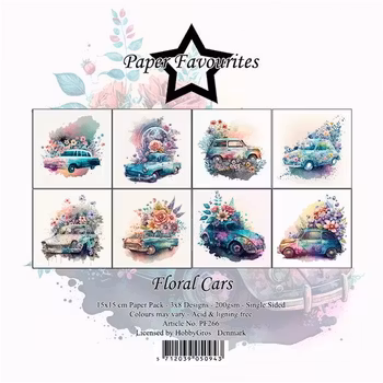Paper Favourites Paper Pack "Floral Cars"