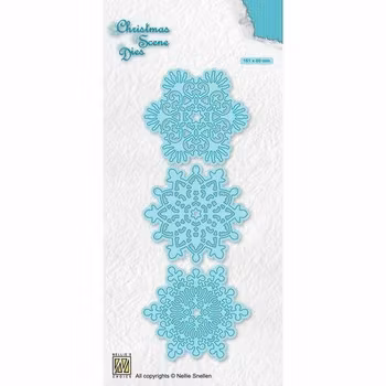 Nellie Snellen Christmas Scene Dies Snowflakes
