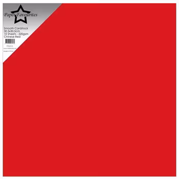 Paper Favourites Smooth Cardstock "Chinese Red"