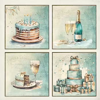 Papper Scrapbooking Reprint - Birthday - Cards - 12x12 (30,5 x 30,5 cm)