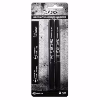 Ranger Tim Holtz Distress Embossing Pens Brush & Bullet Tip (2pcs)