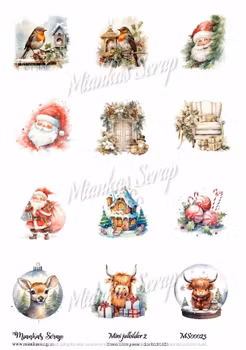 Miankas Scrap klippark - Mini Julbilder 2