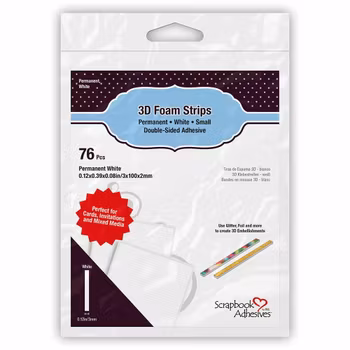 Scrapbook Adhesives - 3D Foam Strips White 2mm