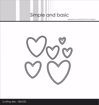 Simple and Basic die "Outline Hearts"