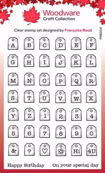 Woodware Craft Collection Mini Tag Alphabet Clear Stamps
