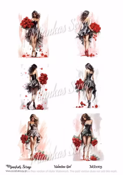 Miankas Scrap klippark - Valentine Girl