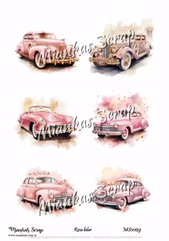 Miankas Scrap klippark - Rosa bilar