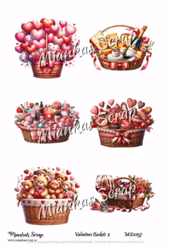 Miankas Scrap klippark - Valentines Baskets 2