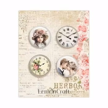 LemonCraft Secret Garden Buttons/Badge (4pcs)