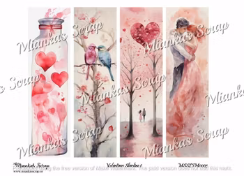 Miankas Scrap klippark - Valentines Slimline 1