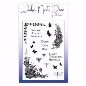 John Next Door Clearstamps Butterfly Corners