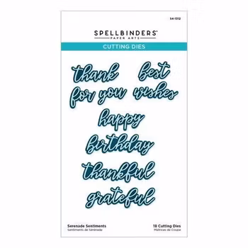 Spellbinders Serenade Sentiments Etched Dies