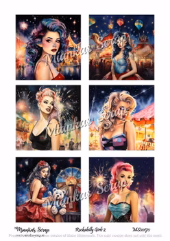 Miankas Scrap klippark - Rockabilly Girls 2