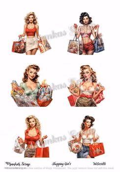 Miankas Scrap klippark - Shopping Girl 1