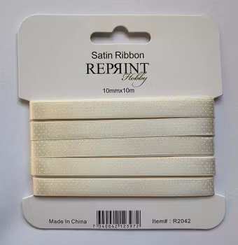 Reprint Hobby Satin Ribbon - Creme
