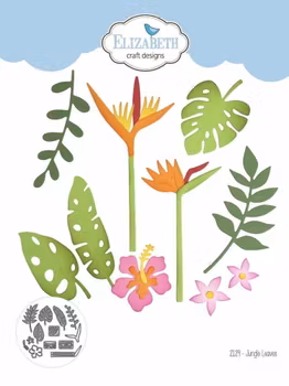 Elizabeth Craft Designs Dies - Jungle Party Dies Jungle Leaves