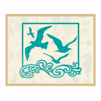 Couture Creations - Seagulls over the ocean