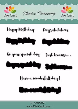Dixi Craft Clearstamps - Shadow Sayings