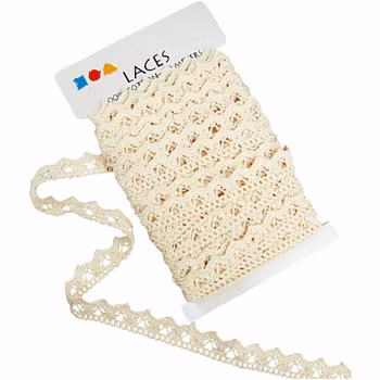Crochet Lace Border, 19mm x 10 m, Off-White