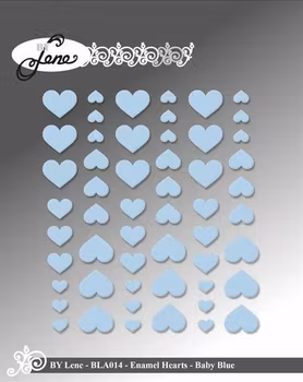 By Lene Enamel Hearts - Baby Blue