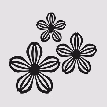 Design5 - Eleganta hålblommor – 3 st – Cutting Die
