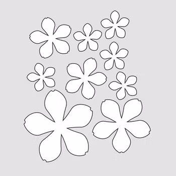 Design5 - Små elegante blomster - 9 st  – Cutting Die