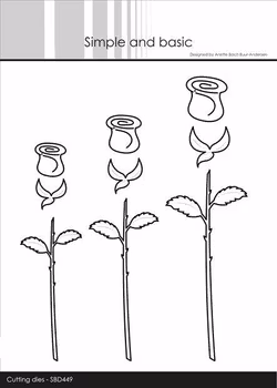 Simple and Basic die "Set of 3 Roses"