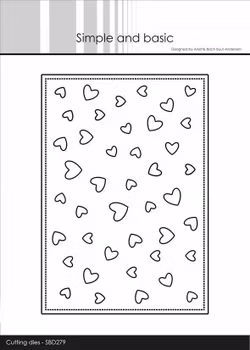 Simple and Basic die "A6 - Lots of Hearts"