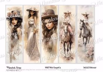 Miankas Scrap klippark - Wild West Cowgirls 2 Slimline