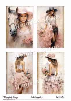 Miankas Scrap klippark - Boho Cowgirls 3