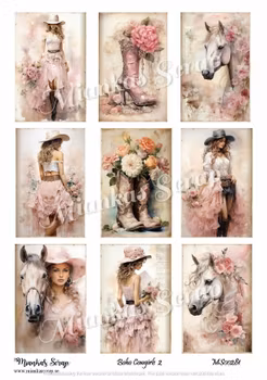 Miankas Scrap klippark - Boho Cowgirls 2
