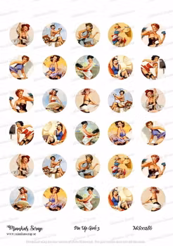 Miankas Scrap klippark - Pin Up Girls 3