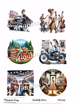 Miankas Scrap klippark - Rockabilly Retro 3