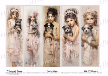 Miankas Scrap klippark - Girls & Dogs 2 Slimline