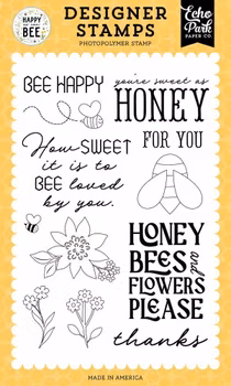 Echo Park Bee Happy Clear Stamps