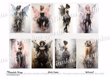 Miankas Scrap klippark - Ghotic Fairies