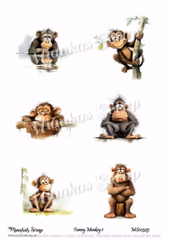 Miankas Scrap klippark - Funny Monkey 1