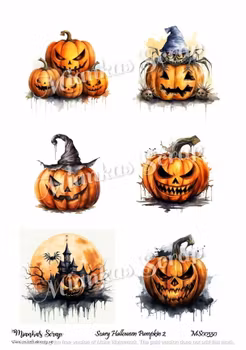 Miankas Scrap klippark - Scary Halloween Pumpkin 2