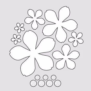 Design 5 Eleganta blommor – Cutting Die