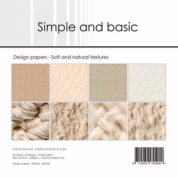 Simple and Basic Design Papers "Soft and natural textures" 15' x 15'