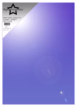 Paper Favourites Mirror Card Glossy "Light Purple"