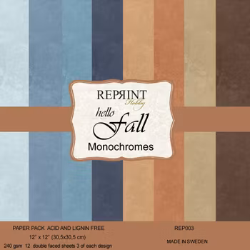 Reprint Paperpack - Fall Monochromes - 12x12