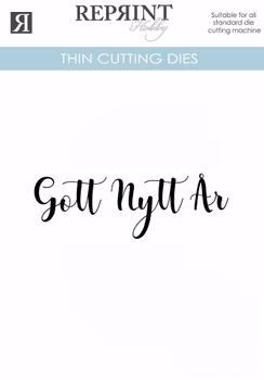 Reprint Dies - Gott nytt år - 99 x 40 mm