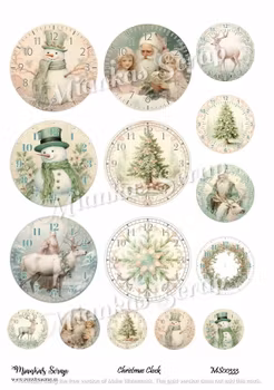 Miankas Scrap klippark - Christmas Clock