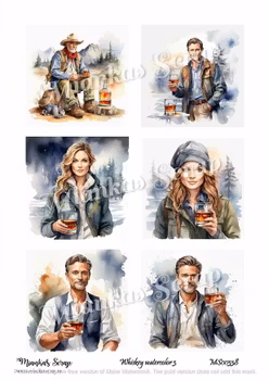 Miankas Scrap klippark - Whiskey Watercolor 3
