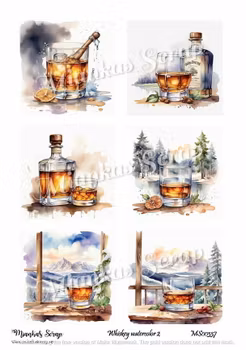 Miankas Scrap klippark - Whiskey Watercolor 2