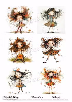 Miankas Scrap klippark - Whimsical girl 1